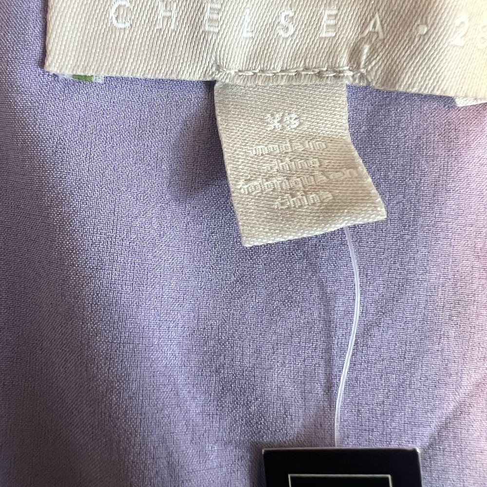 Chelsea28 Blue and Purple Wrap Midi Dress with V-Neck - Picture 14 of 16